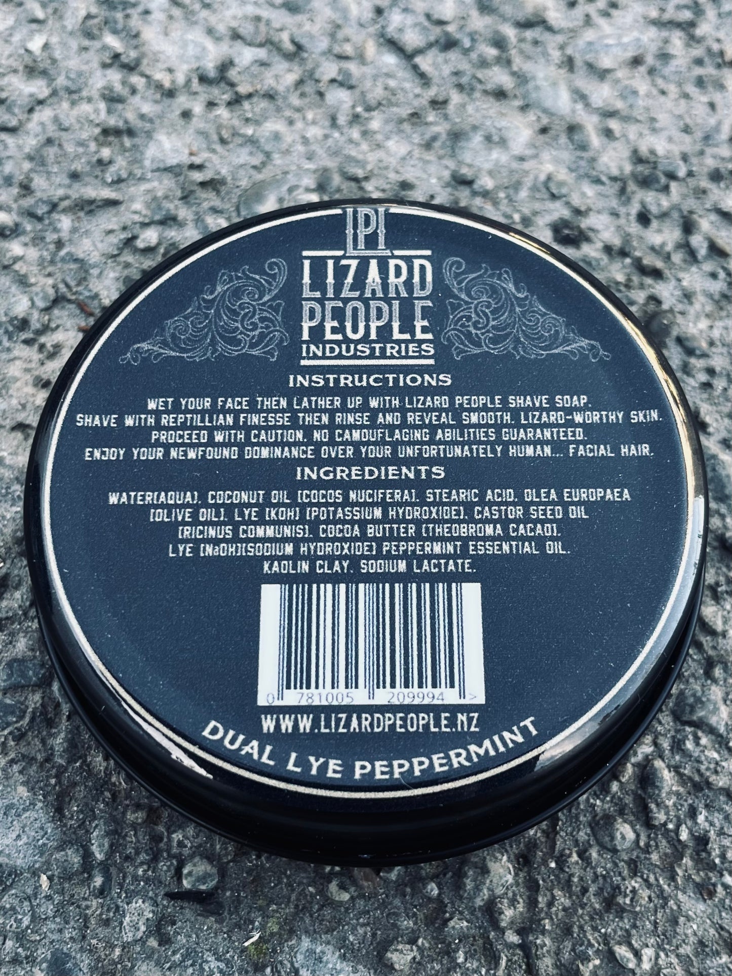 Lizard People Shave Soap - Peppermint