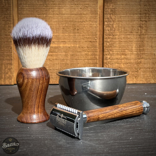 Wood Handle Professional Shaving Set